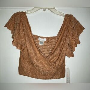 Brown crop top